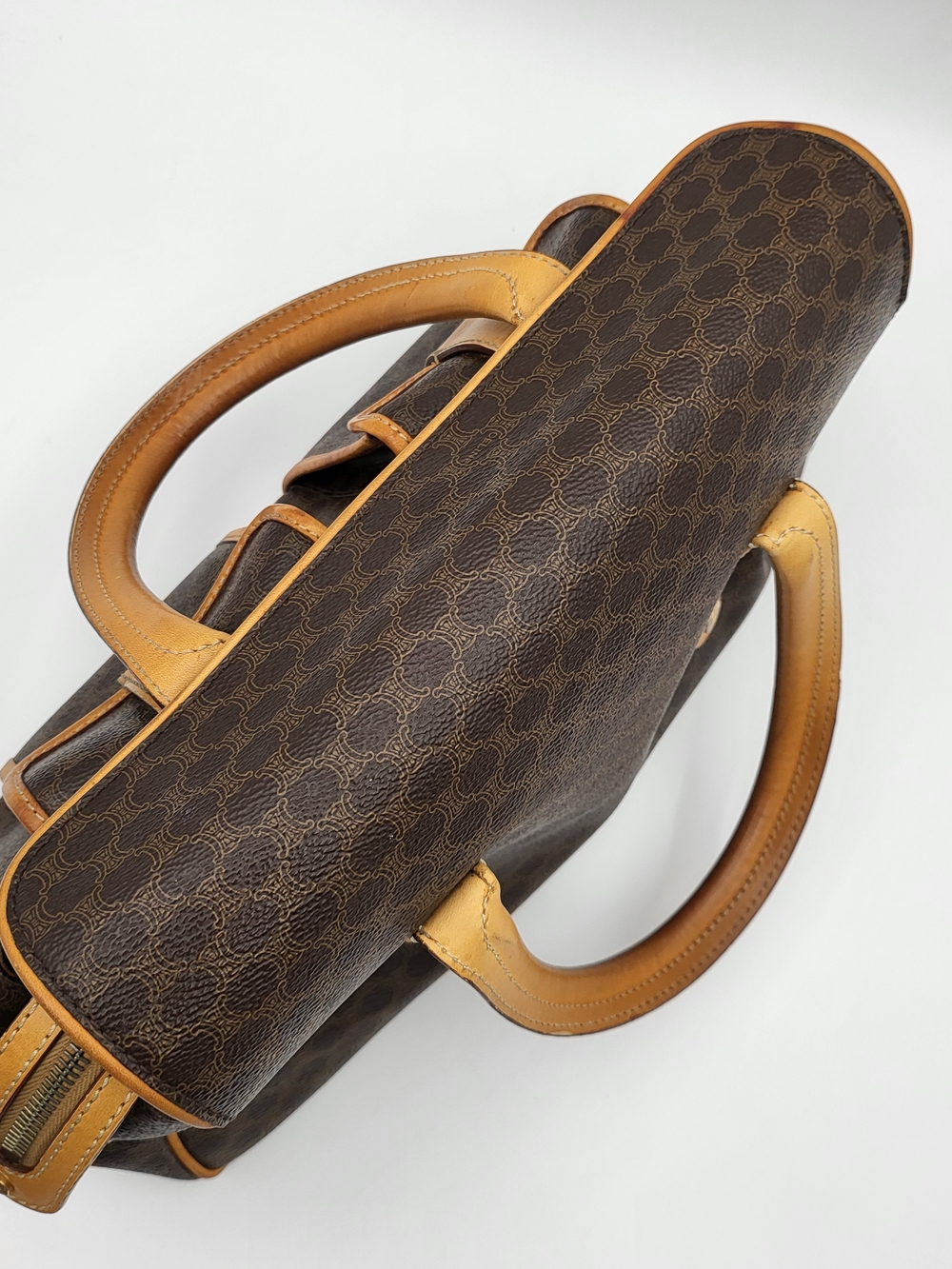 CÉLINE VINTAGE TRIOMPHE MACADAM SHOULDER BAG..AUTHENTIC.. - Picture 9 of 16